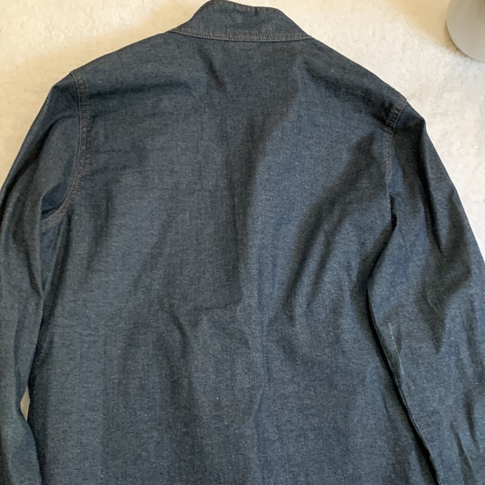 Eileen Fisher Lightweight Blue Denim Snap Front Jacket in Women's SZ M - Picture 14 of 16